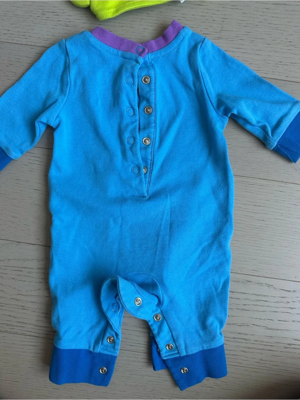 Disney Blue & Lime Alien Baby One-Piece with Hat